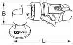 SlimPOWER Mini-Druckluft-Schleifmaschine für große Pads, 16500 U/min