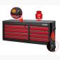 Preview: MASTERline Werkstattwagenaufsatz, mit 8 Schubladen schwarz/rot