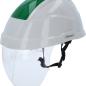 Preview: Arbeits-Schutzhelm mit Gesichtsschutz, grün