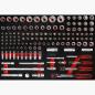 Preview: 1/4'' + 3/8'' + 1/2'' Steckschlüssel-Satz in Schaumstoffeinlage, 139-tlg