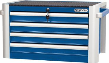 ULTIMATEline Werkstattwagenaufsatz mit 4 Schubladen, blau/silber