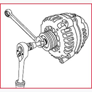 1/2" Lichtmaschinen-Kombischlüssel Innensechskant, 10,0 mm, 70 mm