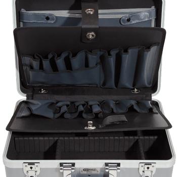 ABS Hartschalen-Werkzeugkoffer mit Aluminiumrahmen, 471x338x154mm 