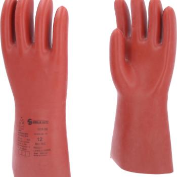 Elektriker-Schutzhandschuh mit mechanischen und thermischen Schutz, Größe 12, Klasse 00, rot