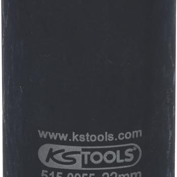 1/2" 12-kant-Kraft-Stecknuss, lang, 22 mm