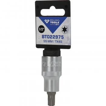 1/2" Torx-Bit-Stecknuss, 55 mm lang, T45