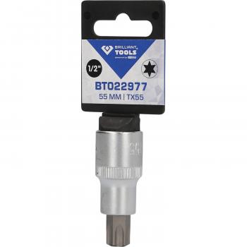 1/2" Torx-Bit-Stecknuss, 55 mm lang, T55