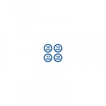 4in1, Doppel-Ratschenringschlüssel, 10 x 13, 17 x 19 mm