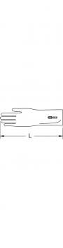 KS TOOLS - Elektriker-Schutzhandschuh mit Schutzisolierung, Größe 10, Stärke 2, Klasse3, weiß