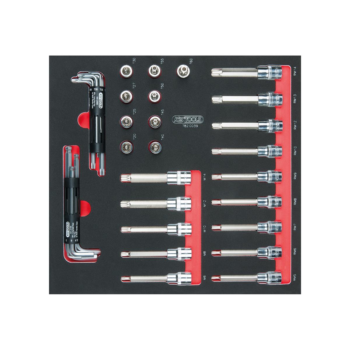 Werkzeuge24 - KS Tools Premiumwerkzeuge - SCS CHROMEplus 1/2  Steckschlüssel-Satz, 39-tlg in 2/3 Systemeinlage