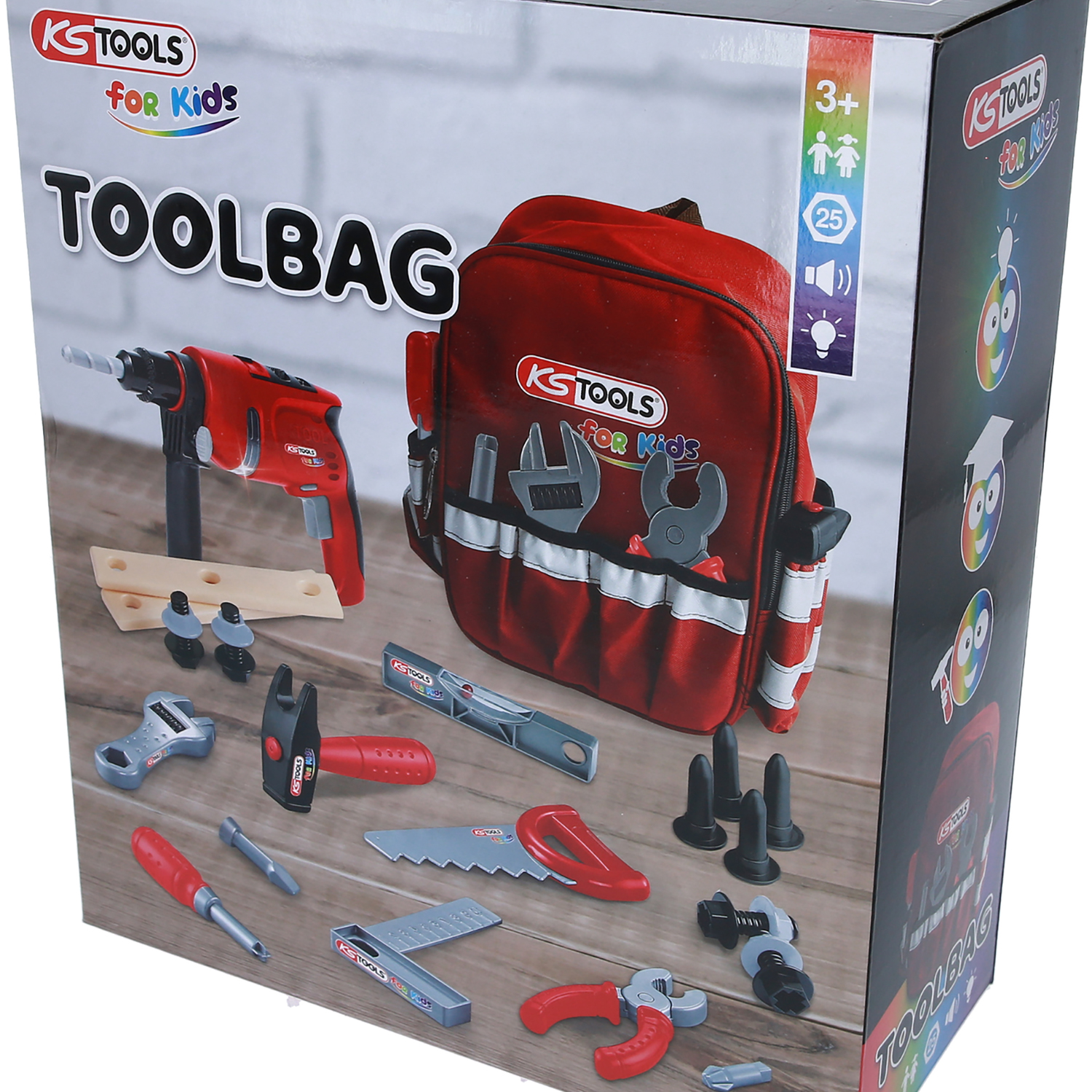 Werkzeuge24 - KS Tools Premiumwerkzeuge - Werkzeug-Rucksack für Kinder mit  Sortiment, 25-tlg