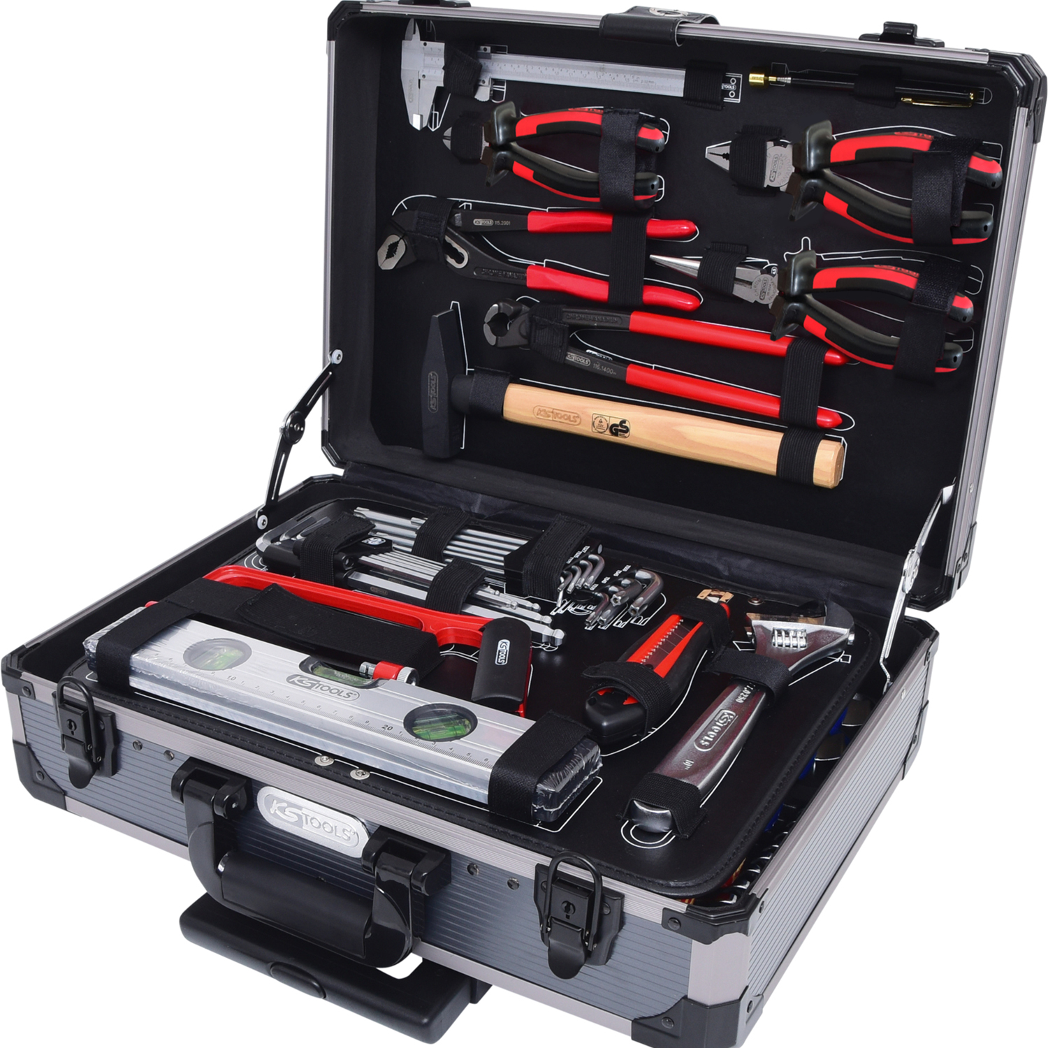 Werkzeuge24 - KS Tools Premiumwerkzeuge - 1/4+1/2 Universal-Werkzeug-Satz,  130-tlg