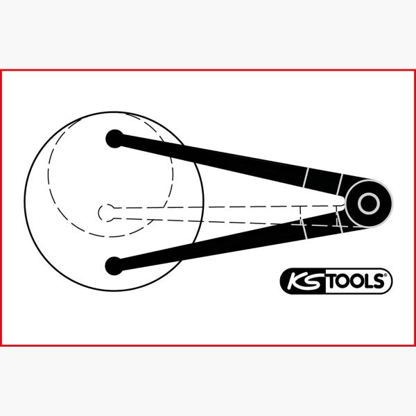 Stirnlochschlüssel Ø 14 - 100 mm mit Zapfendurchmesser 5,0 mm