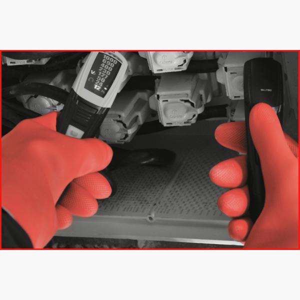Elektriker-Schutzhandschuh mit mechanischen und thermischen Schutz, Größe 11, Klasse 4, rot
