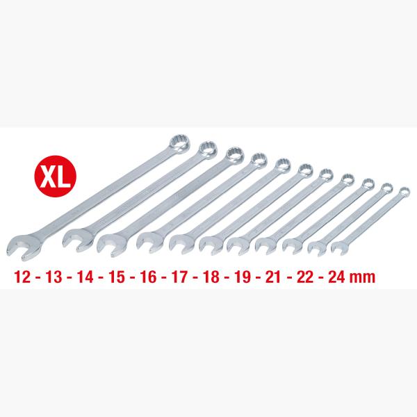 Ringmaulschlüssel-Satz, XL 11-tlg 12-24mm