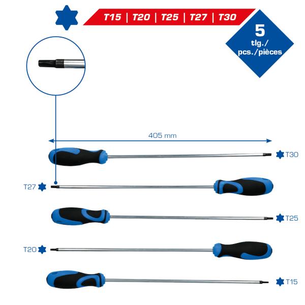 Torx-Schraubendreher-Satz, 5-tlg