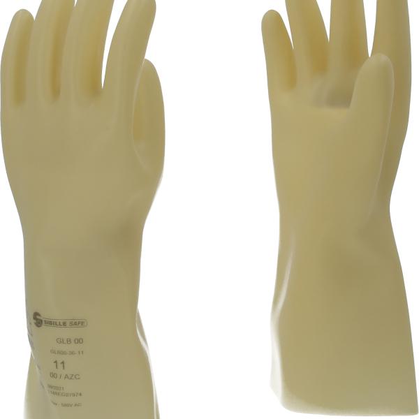 Elektriker-Schutzhandschuh mit Schutzisolierung, Größe 11, Klasse 00, weiß