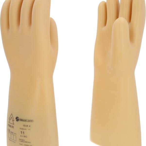 Elektriker-Schutzhandschuh mit Schutzisolierung, Größe 11, Klasse 4, weiß