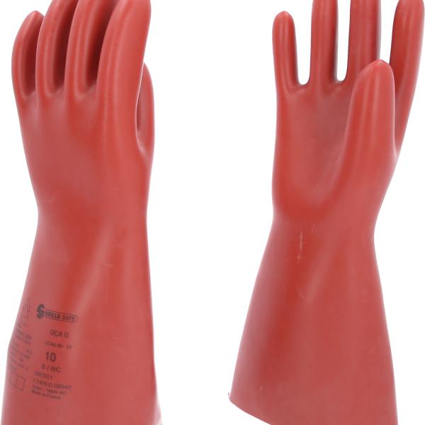 Elektriker-Schutzhandschuh mit mechanischen und thermischen Schutz, Größe 10, Klasse 0, rot