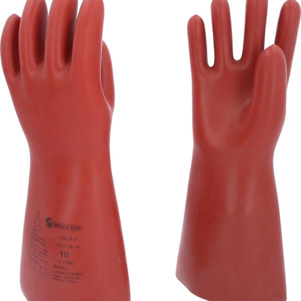 Elektriker-Schutzhandschuh mit mechanischen und thermischen Schutz, Größe 10, Klasse 1, rot