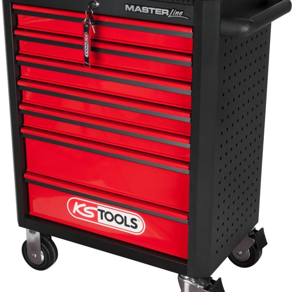 MASTERline Werkstattwagen,mit 7 Schubladen schwarz/rot