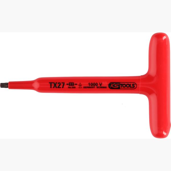 T-Griff-Torx-Stiftschlüssel mit Schutzisolierung, T20, 120 mm