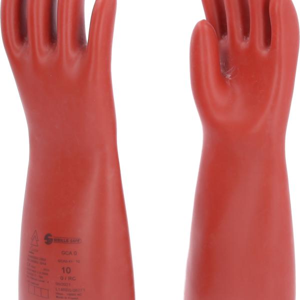 Elektriker-Schutzhandschuh mit mechanischen und thermischen Schutz, Größe 10, Klasse 0, rot