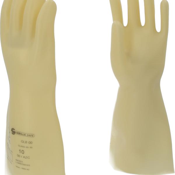 Elektriker-Schutzhandschuh mit Schutzisolierung, Größe 10, Klasse 00, weiß