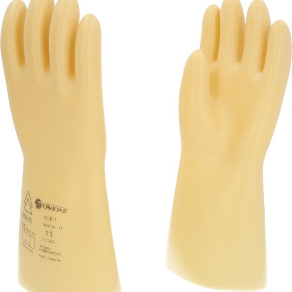 Elektriker-Schutzhandschuh mit Schutzisolierung, Größe 11, Klasse 1, weiß