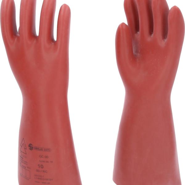 Elektriker-Schutzhandschuh mit mechanischem Schutz, Größe 10, Klasse 00, rot