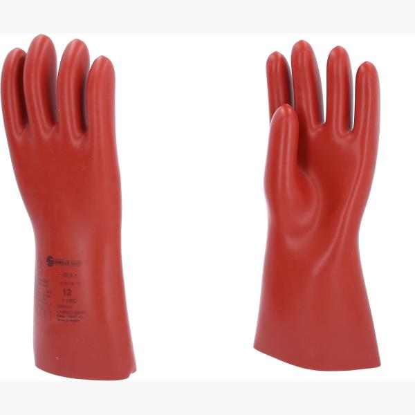 Elektriker-Schutzhandschuh mit mechanischen und thermischen Schutz, Größe 12, Klasse 1, rot