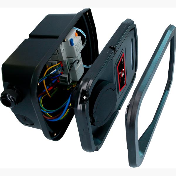 efuturo Wallbox mit Typ 2 Steckdose, 1 Phase, bis zu 3,7 kW, 16 A, 230 V, Mode 3, mit RFID Zugangskontrolle, ohne Stromzähler