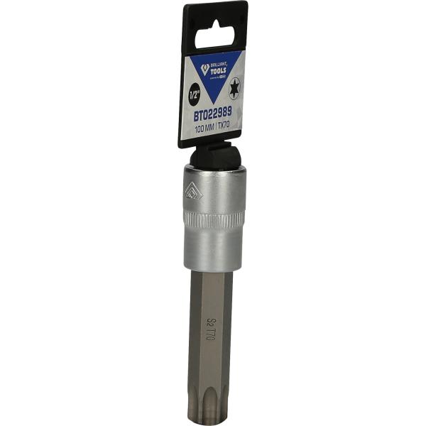 1/2" Torx-Bit-Stecknuss, 100 mm lang, T70