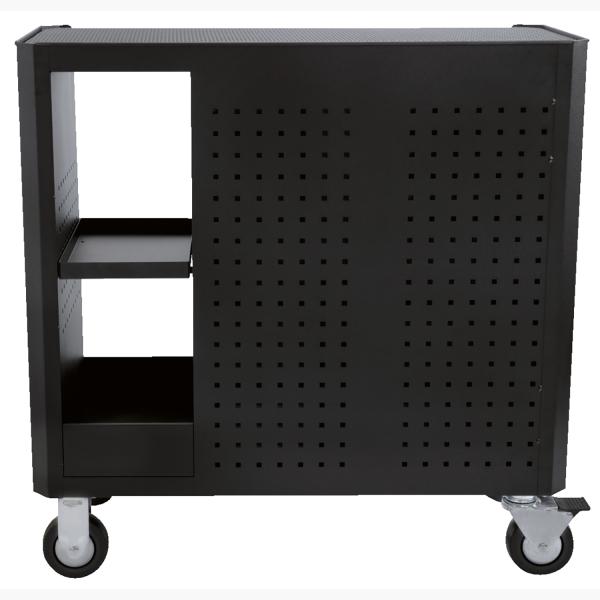 MASTERline Werkstattwagen mit 6 Schubladen + 2 Regalböden schwarz/silber
