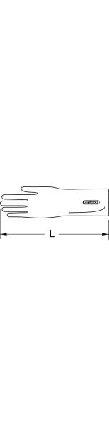 KS TOOLS - Elektriker-Schutzhandschuh mit Schutzisolierung, Größe 10, Stärke 1, weiß