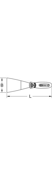 KS TOOLS - Edelstahl Spachtel, 40mm, mit 2-Komponentengriff