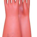 Elektriker-Schutzhandschuh mit mechanischen und thermischen Schutz, Größe 12, Klasse 00, rot